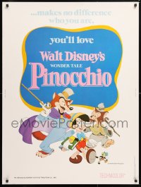 9x167 PINOCCHIO 30x40 R1978 Disney classic fantasy cartoon about a wooden boy who wants to be real!