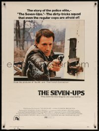 9x174 SEVEN-UPS 30x40 1974 close up of elite policeman Roy Scheider pointing gun!