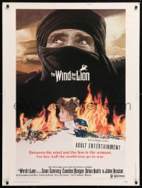 9x195 WIND & THE LION 30x40 1975 art of Sean Connery & Candice Bergen, directed by John Milius!