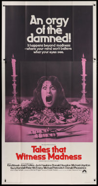 9x030 TALES THAT WITNESS MADNESS int'l 3sh 1973 wacky screaming head on food platter horror!