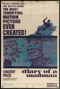 9x285 DIARY OF A MADMAN 40x60 1963 Vincent Price in his most chilling portrayal of evil!