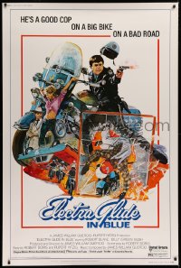 9x288 ELECTRA GLIDE IN BLUE style B 40x60 1973 cool art of motorcycle cop Robert Blake by Blossom!