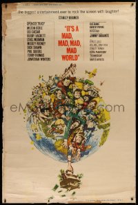 9x296 IT'S A MAD, MAD, MAD, MAD WORLD style Y 40x60 1964 great art of entire cast on Earth by Jack Davis!