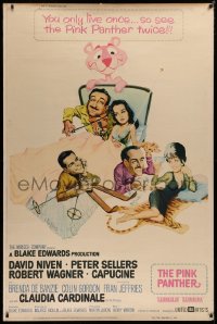 9x304 PINK PANTHER style Z 40x60 1964 wacky art of Peter Sellers & David Niven by Jack Rickard!