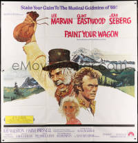 9x023 PAINT YOUR WAGON int'l 6sh 1969 Ron Lesser art of Clint Eastwood, Lee Marvin & Jean Seberg!