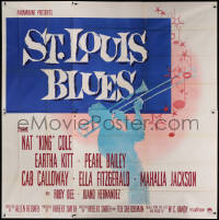 9x024 ST. LOUIS BLUES 6sh 1958 Nat King Cole, the life & music of W.C. Handy, great large image!