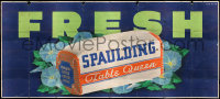 9x011 SPAULDING TABLE QUEEN billboard 1940s cool art of the bread on a bed of flowers, fresh!