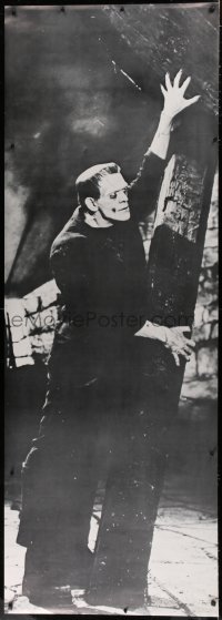 9x252 FRANKENSTEIN 27x76 commercial poster 1960s great portrait of Boris Karloff as the monster!