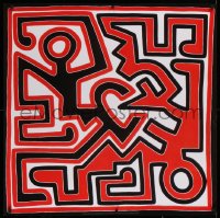 9x270 KEITH HARING 36x36 Italian commercial poster 2000s great red, white and black art!