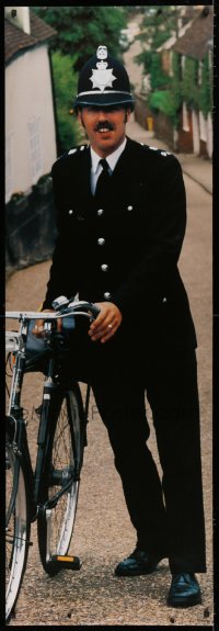 9x275 POLICEMAN KERSEY SUFFOLK 21x62 Dutch commercial poster 1988 full-length cop with bicycle!