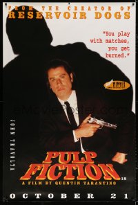 9x306 PULP FICTION group of 2 advance English 40x60s 1994 Travolta as Vincent, Keitel as The Wolf!