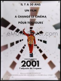 9x347 2001: A SPACE ODYSSEY French 1p R2018 Stanley Kubrick, Dullea walking in ship's tunnel!