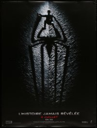 9x348 AMAZING SPIDER-MAN teaser DS French 1p 2012 cool image of Andrew Garfield with spider shadow!