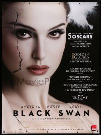 9x354 BLACK SWAN DS French 1p 2011 super close up of cracked ballet dancer Natalie Portman!