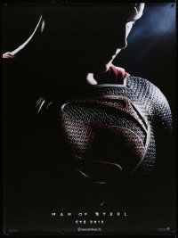 9x372 MAN OF STEEL teaser French 1p 2013 close-up of Henry Cavill in the title role as Superman!