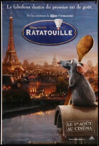 9x380 RATATOUILLE advance French 1p 2007 Disney Pixar animation, wacky cartoon rat in Paris!