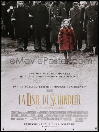 9x382 SCHINDLER'S LIST French 1p R2018 Steven Spielberg WWII classic, the Girl in the Red Coat!