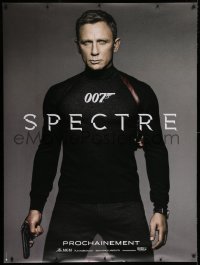 9x385 SPECTRE teaser DS French 1p 2015 Daniel Craig as James Bond 007 in all black with gun!