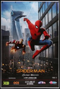 9x392 SPIDER-MAN: HOMECOMING teaser DS French 1p 2017 Holland w/ Iron Man in front of Stark Tower!