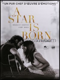 9x394 STAR IS BORN advance French 1p 2018 Cooper stars and directs, romantic image w/Lady Gaga!