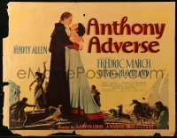 9x040 ANTHONY ADVERSE 1/2sh 1936 full-length Fredric March & Olivia de Havilland embracing!