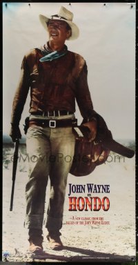 9x201 HONDO 39x75 video poster R2000 John Wayne was a stranger to all but dog at his side!