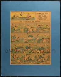 9x059 RUDOLPH DIRKS newspaper page matte display 1912 New York American, The Captain & Kids!