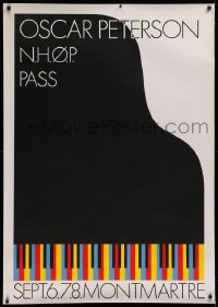 9x212 OSCAR PETERSON NHOP PASS 35x49 Danish music poster 1978 piano with colorful keys by Arnoldi!