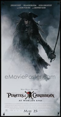 9x249 PIRATES OF THE CARIBBEAN: AT WORLD'S END DS 26x50 phone booth poster 2007 Johnny Depp!