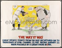 9x202 WAY IT WAS tv poster 1976 great art of two baseball players by Mullin, Mobil!