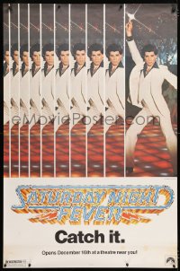9x073 SATURDAY NIGHT FEVER half subway 1977 best multiple image of disco dancer John Travolta!