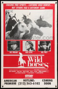 9x081 WILD HORSES half subway 1983 cool images of Keith Aberdein, Robyn Gibbes & the title equines