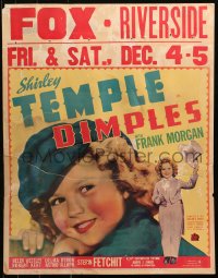 9x036 DIMPLES jumbo WC 1936 great close-up and full-length image of Shirley Temple, ultra-rare!