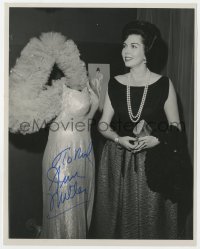 9y393 ANN MILLER signed 8x10 still 1950s Rothschild portrait standing by dress designed for her!