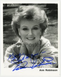 9y719 ANN ROBINSON signed 8x10 publicity still 1980s head & shoulders portrait later in her career!