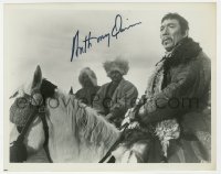 9y833 ANTHONY QUINN signed 8x10 REPRO still 1980s close up on horse in Marco the Magnificent!