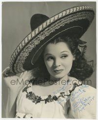 9y395 ARMIDA signed 8x10 still 1940 great portrait of the sexy Mexican actress wearing sombrero!