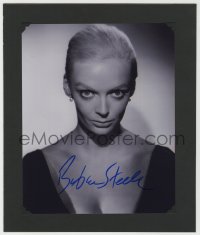 9y228 BARBARA STEELE matted signed 8x10 REPRO still 1960 with dyed blonde hair for Flaming Star!