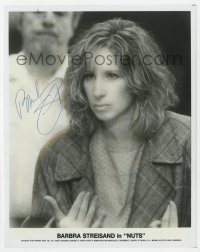 9y401 BARBRA STREISAND signed 8x10 still 1987 close up playing a psychiatric patient in Nuts!