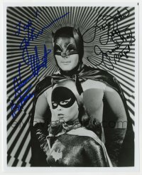 9y837 BATMAN signed 8x10 REPRO still 1980s by BOTH Adam West AND Yvonne Craig, Batman & Batgirl!