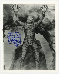 9y838 BEN CHAPMAN signed 8x10 REPRO still 1999 as Gill Man in Creature from the Black Lagoon!