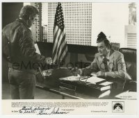 9y402 BEN JOHNSON signed 8x9.5 still 1980 as the sheriff with Steve McQueen from The Hunter!