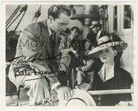 9y956 NOW, VOYAGER signed 8x10 REPRO still 1970s by BOTH Bette Davis AND Paul Henreid!
