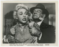 9y411 BEVERLY GARLAND signed 8x10 still 1957 c/u struggling with Paul Birch in Not of the Earth