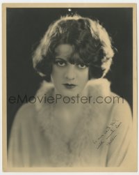 9y413 BILLIE DOVE signed deluxe 8x10 still 1920s portrait of the pretty star wearing fur by Cannons!