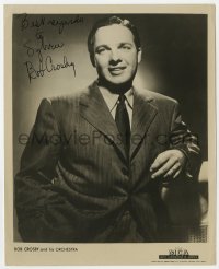 9y721 BOB CROSBY signed 8x10 music publicity still 1940s great portrait of the artist at MCA!