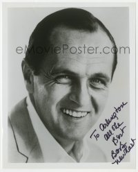 9y848 BOB NEWHART signed 8x10 REPRO still 1970s head & shoulders smiling portrait of the comedian!