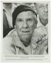 9y418 BURGESS MEREDITH signed 8x10 still 1982 great close up as Mickey the trainer in Rocky III!