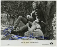 9y422 CAROLINE MUNRO signed 8.25x9.75 still 1974 with Horst Janson in Captain Kronos Vampire Hunter!