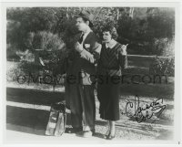 9y856 CLAUDETTE COLBERT signed 8x10 REPRO still 1980s with Clark Gable in It Happened One Night!
